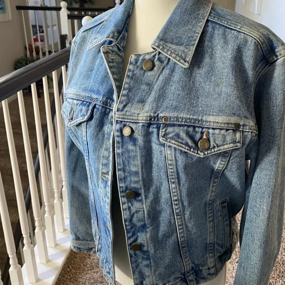 Liz Claiborne Authentic Classic Denim jacket 100% cotton M - Picture 6 of 15
